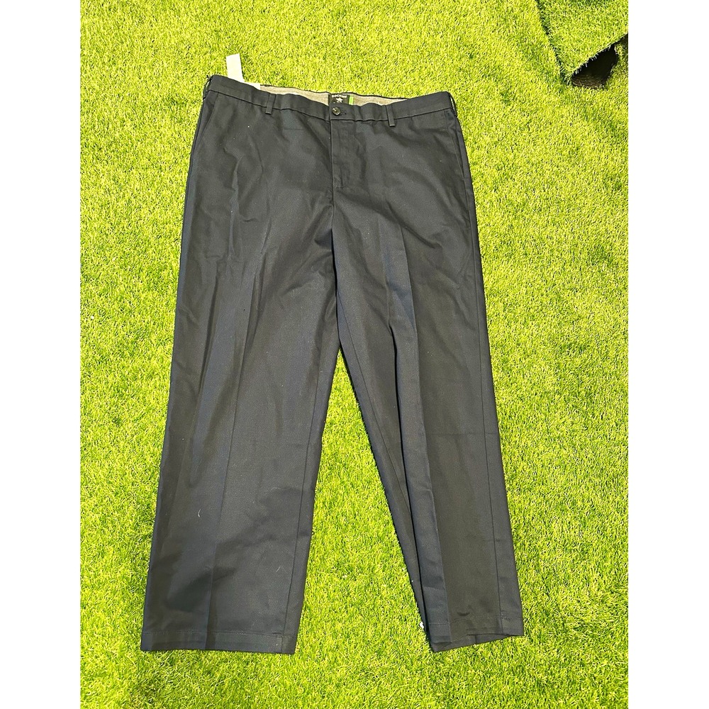 Dockers Signature Iron Free Khaki Pants Navy Relaxed Straight Leg 42W